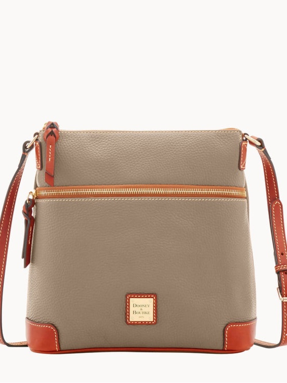NWT Dooney & Bourke Taupe Pebble Grain Crossbody Bag R264 TP